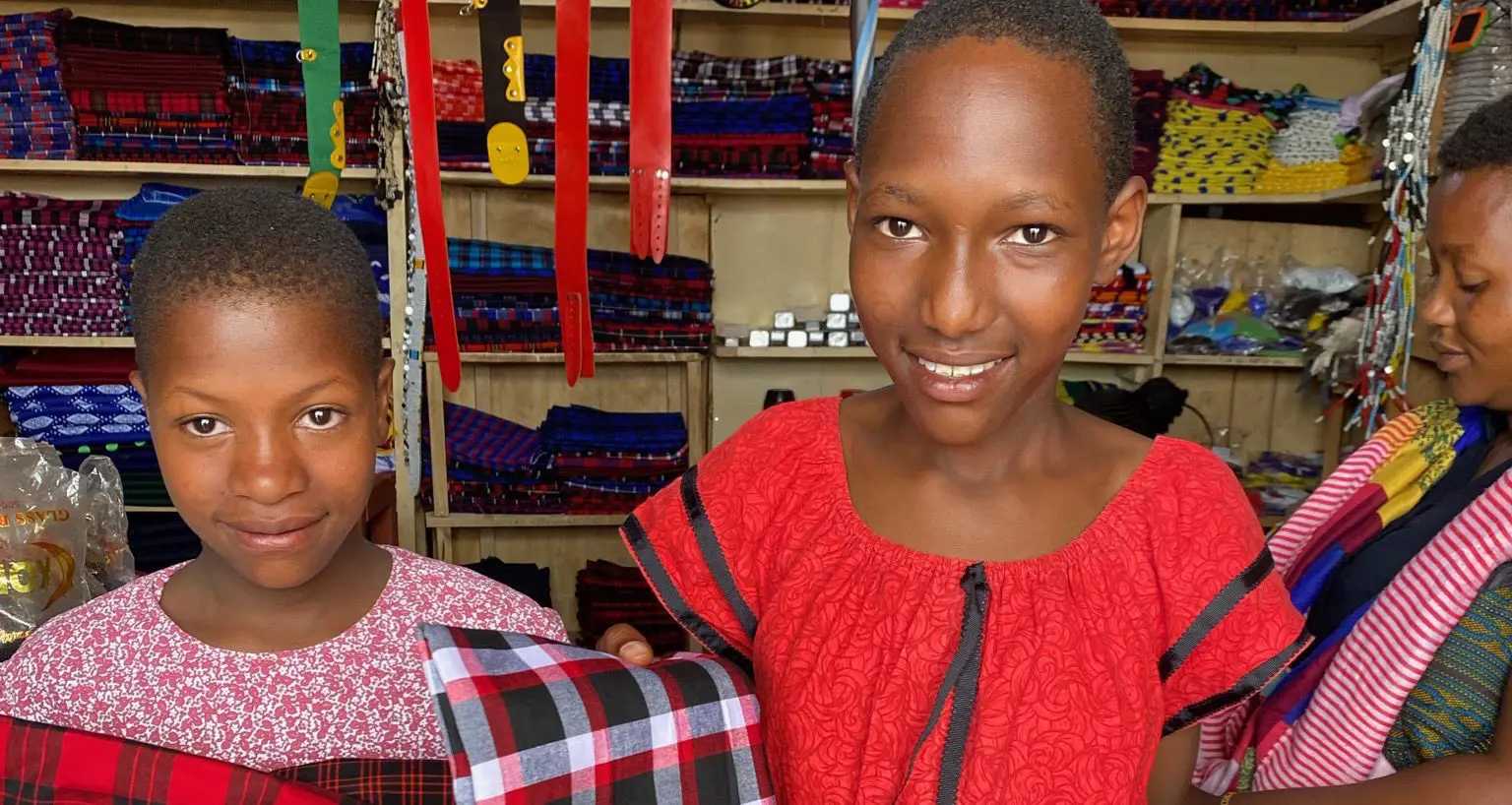 sayuni at the fabric shop