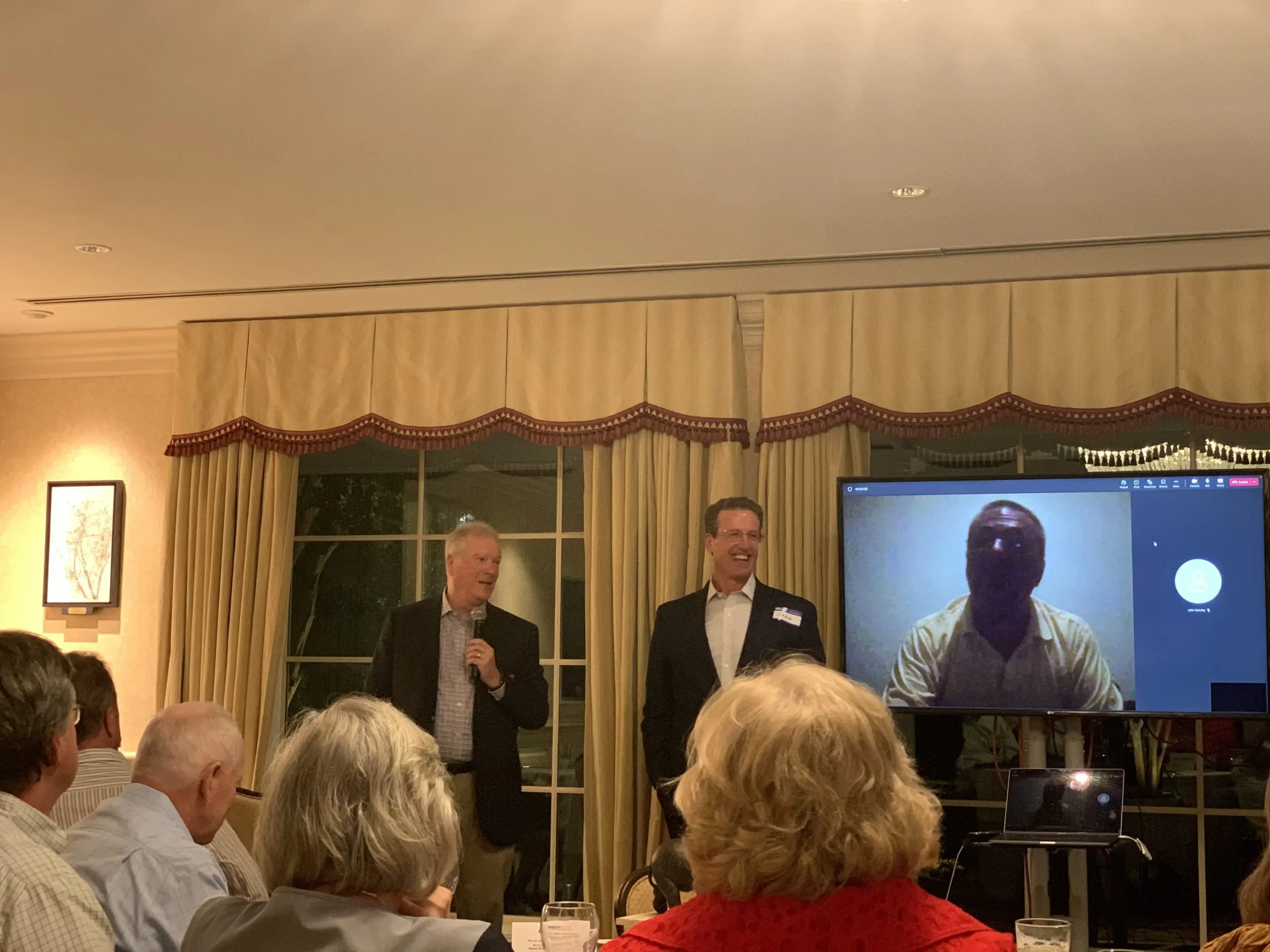 Bruce Hammond, Greg Scheu, and Rick Morro speaking at the MGRC event in Raleigh