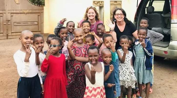 group shot of the mgrc girls and volunteers