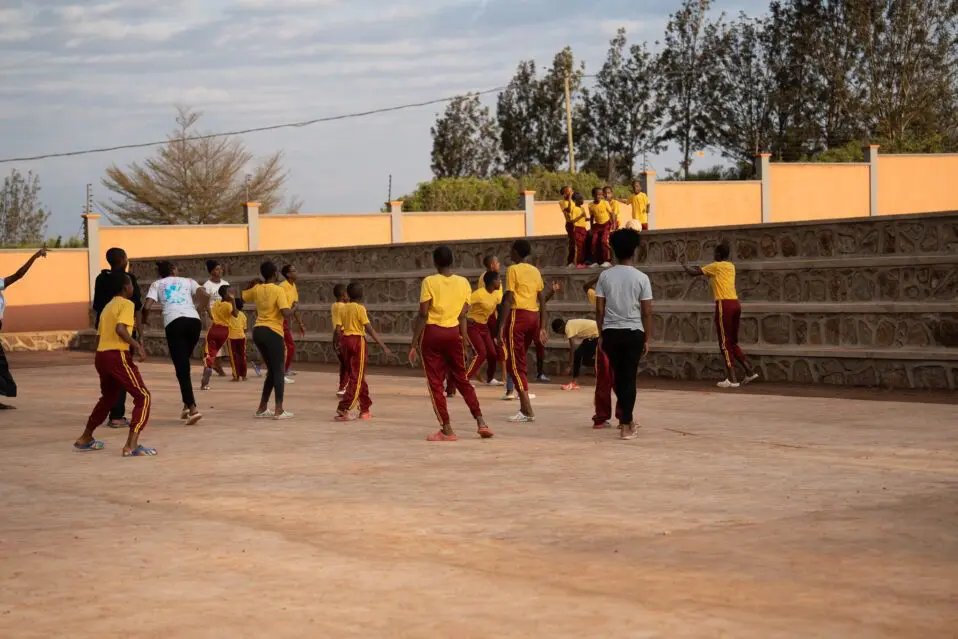 Girls playing basketball
