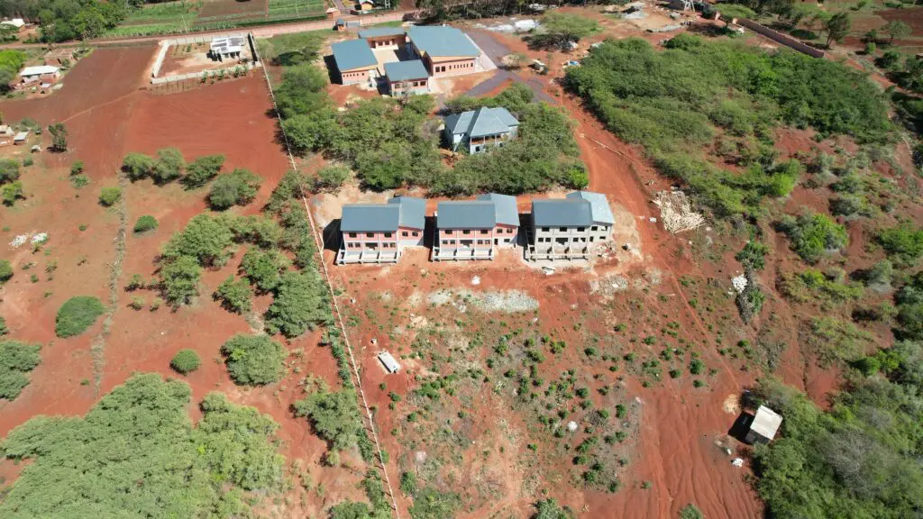 arial shot of ecovillage