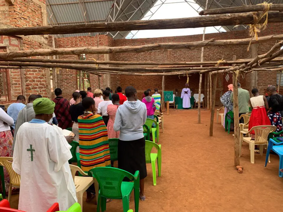 Maasai girls at church