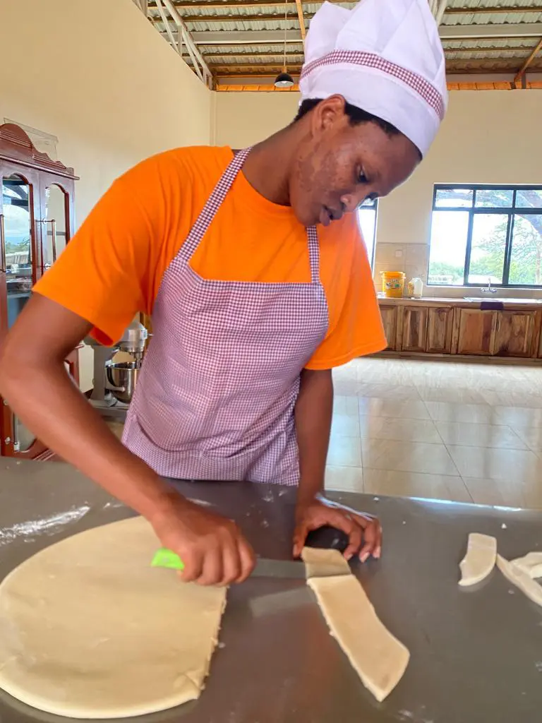 Nemoipo in culinary class at MGRC vocational training center