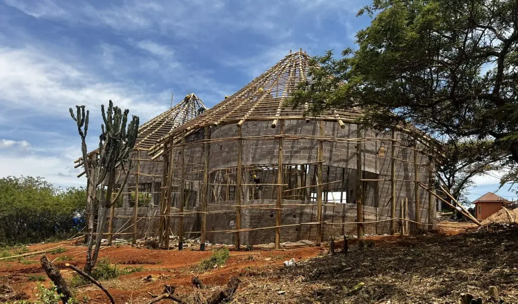 construction progress of the maasai ecolodge and villas