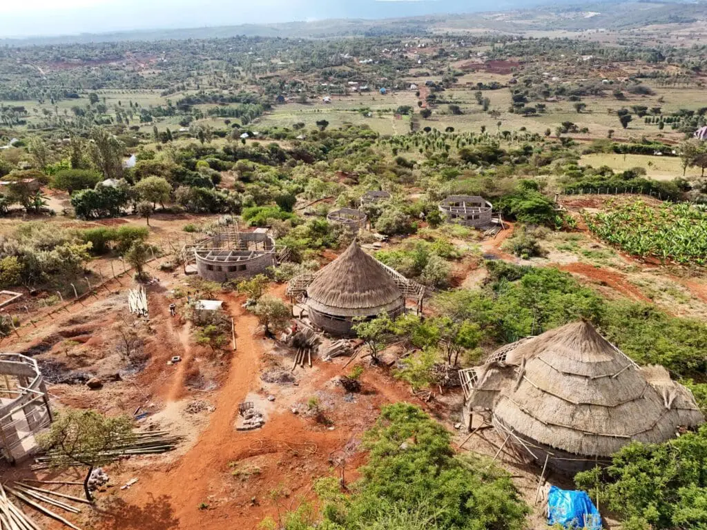 construction progress of the maasai ecolodge and villas in tanzania