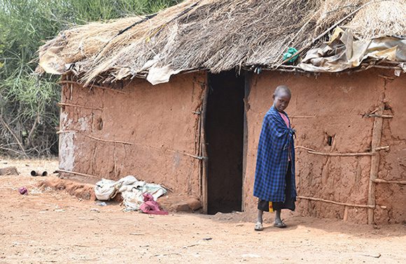 Maasai girl living in poverty