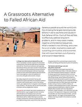 a grassroots alternative to failed African aid white paper