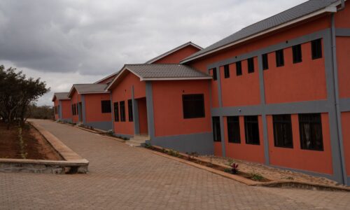 front view of the new ecoHomes for the maasai girls at MGRC